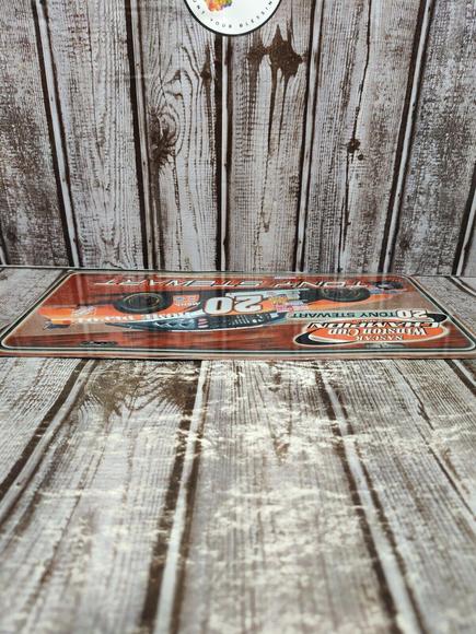 2002 Tony Stewart Winston Cup Champion Booster License Plate Nascar 20 Steel - Picture 8 of 9